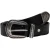 Ceinture en cuir noir pour femme avec boucle western