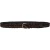 Hand woven belt in dark brown vegetable tanned leather