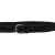 Ceinture unisexe tressée à la main en cuir noir au tannage végétal