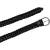 Handgewebter ledergürtel schwarz 3.5 cm breit