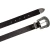 Dark brown leather western belt for women with metal buckle engraved
