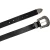 Ceinture western en cuir noir pour femme avec boucle gravé