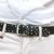 Handmade black metal studded leather belt unisex