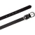 Handmade dark brown leather belt with metal figure eight buckle