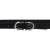 Ceinture en cuir noir faite à la main avec huit boucles en métal