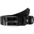 Ceinture en cuir noir boucle rectangulaire avec épingle plate