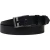 Ceinture en cuir noir boucle rectangulaire avec épingle plate