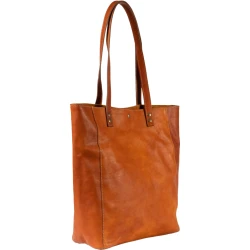 Shopper en piel de becerro fina hecho a mano en Toscana