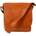 Sac messenger homme en cuir de vachette marron fait main