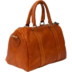 Sac bowling artisanal en cuir de vachette fait main en Toscane