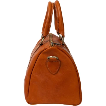 Sac bowling artisanal en cuir de vachette fait main en Toscane
