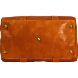 Bolso Boston de piel de becerro hecho a mano en Toscana