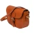 Bandolera en piel marron de curtición vegetal 100% artesanal