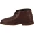 Botas desierto para mujer de cuero marrón oscuro con forro de invierno