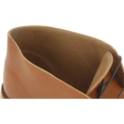 Men's brown leather chukka boots with winter lining