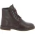 Botines para mujer de cuero marron oscuro con forro de invierno