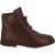 Botines para hombre de cuero marrón oscuro con forro de invierno