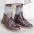 Handmade hiking boots in dark brown vegetable-tanned leather