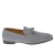 Mocasín de ante gris con borlas hecho a mano por Fratelli Borgioli