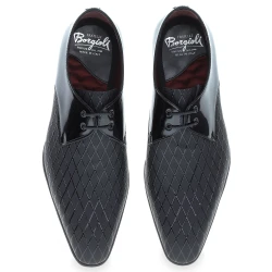 Formal shoes in Diamond Printed Patent Leather - Fratelli Borgioli - Italian Craftsmanship