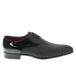 Zapatos formales en Charol Estampado de Diamantes - Fratelli Borgioli - Artesanía Italiana