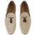 Mocassino con nappine in pelle di camoscio beige fatto a mano da Fratelli Borgioli