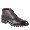 Brown leather and suede brogue boots - Fratelli Borgioli