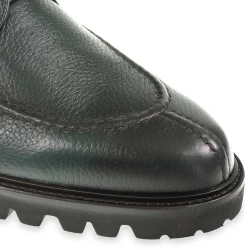 Flaschengrüne Hirschleder-Stiefelette – Fratelli Borgioli – italienische Handwerkskunst
