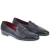 Penny loafer in soft blue calfskin handmade by Fratelli Borgioli