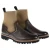 Stivaletto chelsea in cervo marrone e cashmere - Fratelli Borgioli