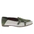 Mocassin double boucle en daim vert et tissu tressé - Fratelli Borgioli