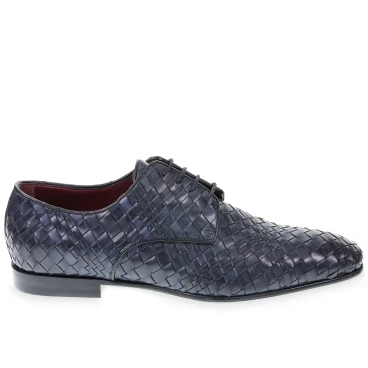 Hand-Woven Leather Derby - Fratelli Borgioli - Italian Craftsmanship