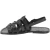 Leather cage sandals for men in black leather
