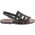 Sandalias jaula para hombre en piel marrón oscuro