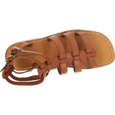 Tan men's roman leather sandals Handmade in Italy