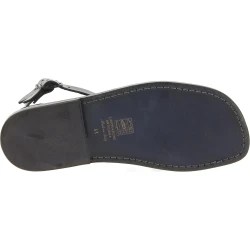 Sandales romaines homme en cuir noir fait à la main