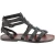 Sandalias romanas de cuero marrón oscuro para hombres hechos a mano en Italia