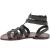 Sandalias romanas de cuero marrón oscuro para hombres hechos a mano en Italia