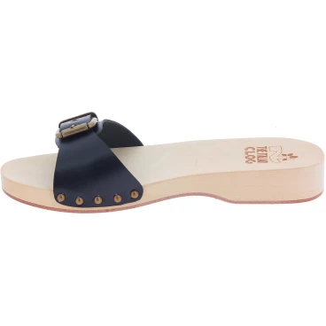 Handgefertigte Holzclogs für Herren mit verstellbares Schwarze Lederband
