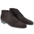 Men's Ankle Boot in Dark Brown Suede Fratelli Borgioli - Made in Italy Craftsmanship