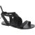 Women's black leather sandals handmade in Italy