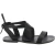 Sandalias negras de piel para mujer hechas a mano en Italia