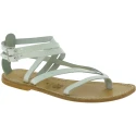 Sandalias Gladiadoras de Cuero Blanco para Mujer - Hechas a Mano en Italia