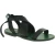 Women's green leather sandals handmade in Italy