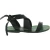 Women's green leather sandals handmade in Italy