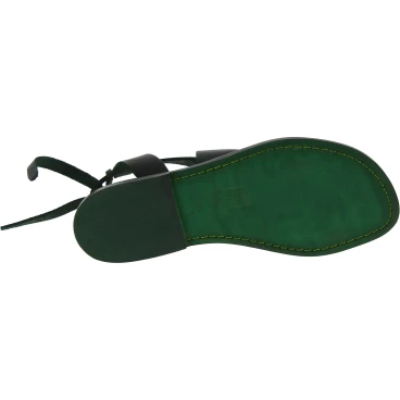 Sandales femme en cuir vert fabriquées à la main en Italie