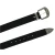 Ceinture western en cuir noir avec boucle argentée gravé
