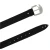 Ceinture western en cuir noir avec boucle argentée gravé