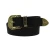 Cintura western in pelle nera con fibbia in metallo color bronzo