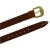 Cintura western in cuoio con fibbia in metallo bronzo inciso